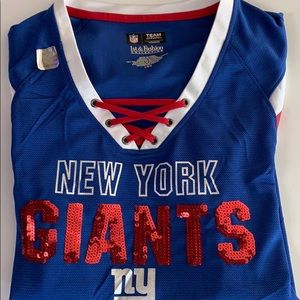 NWOT NY Giants  Lace Up Shirt